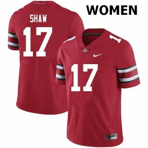 Women's Ohio State Buckeyes #17 Bryson Shaw Scarlet Nike NCAA College Football Jersey Freeshipping AOU3244CS
